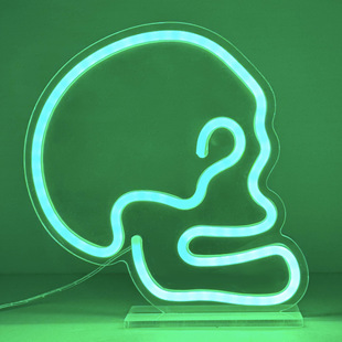 Cross-Border Led Skull-Shaped Lamp Neon Light Strip Luminous Decorative Lantern Atmosphere Lamp Table Lamp Nordic Style