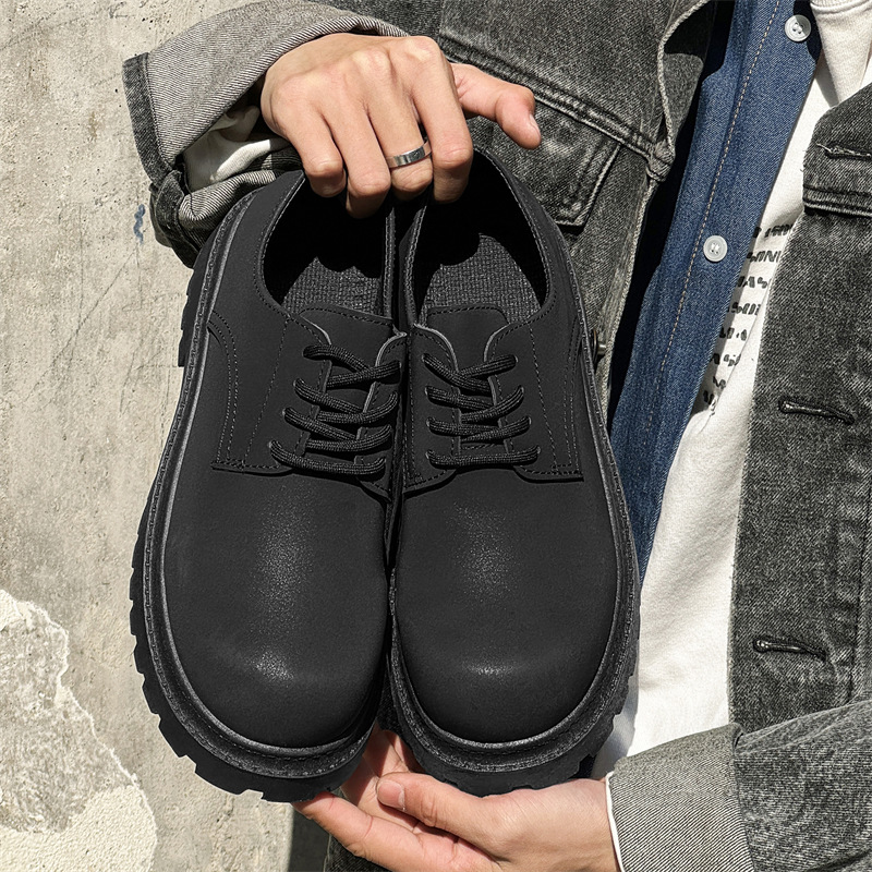 BOTAS martin, zapatos masculinos, zapatos de cuero de parte baja, zapatos casuales retro de cuatro estaciones de primavera 2025, zapatos de Derbi de cabeza grande de estilo británico