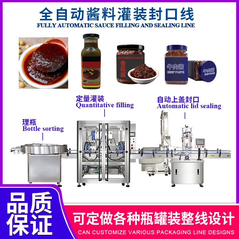 Автоматическая линия розлива и укупорки консервных банок, полностью автоматическое оборудование для розлива и укупорки варенья в стеклянные бутылки