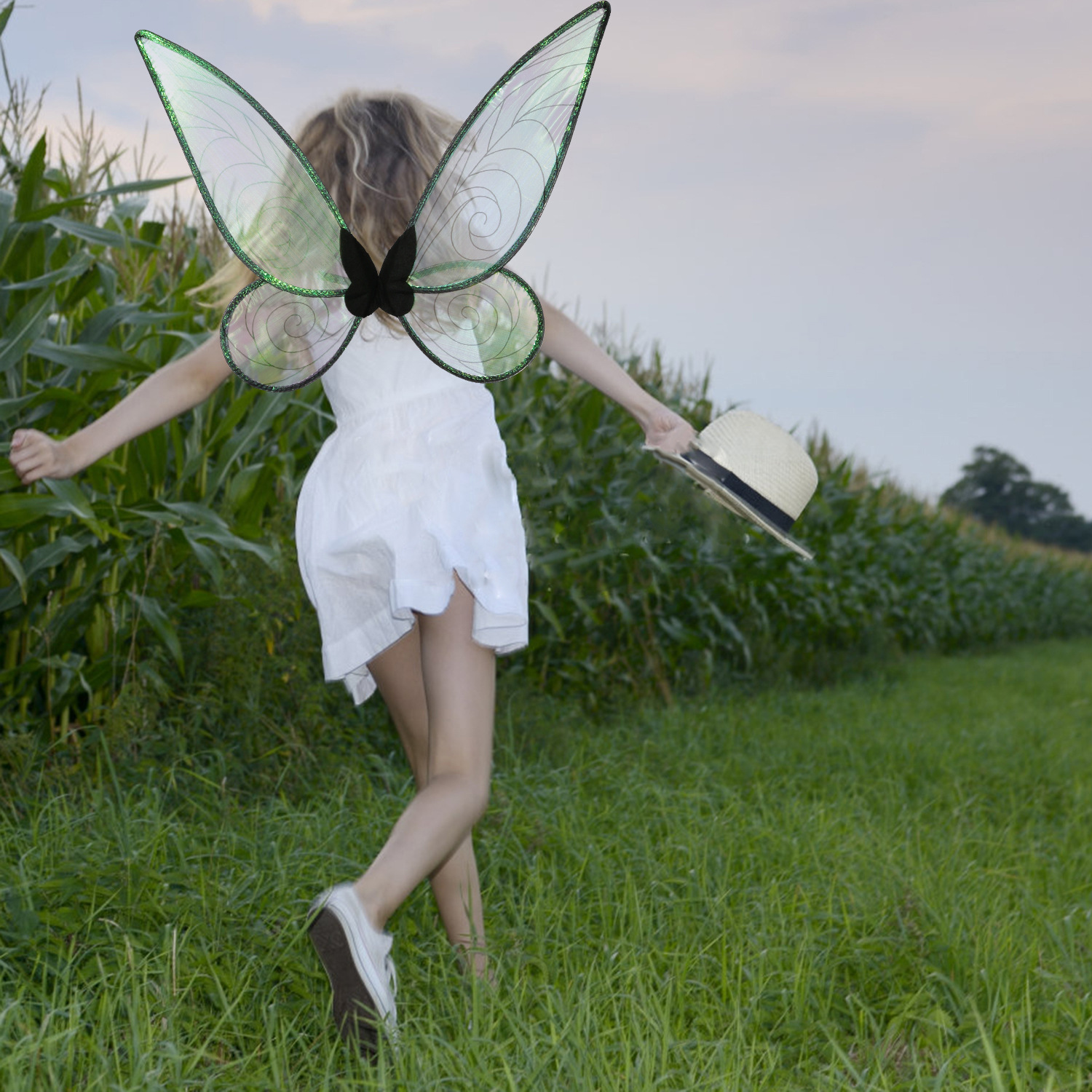De los niños de la mariposa elfo alas Ángel Festival party Dress Up props varita mágica chica rendimiento decoración traje
