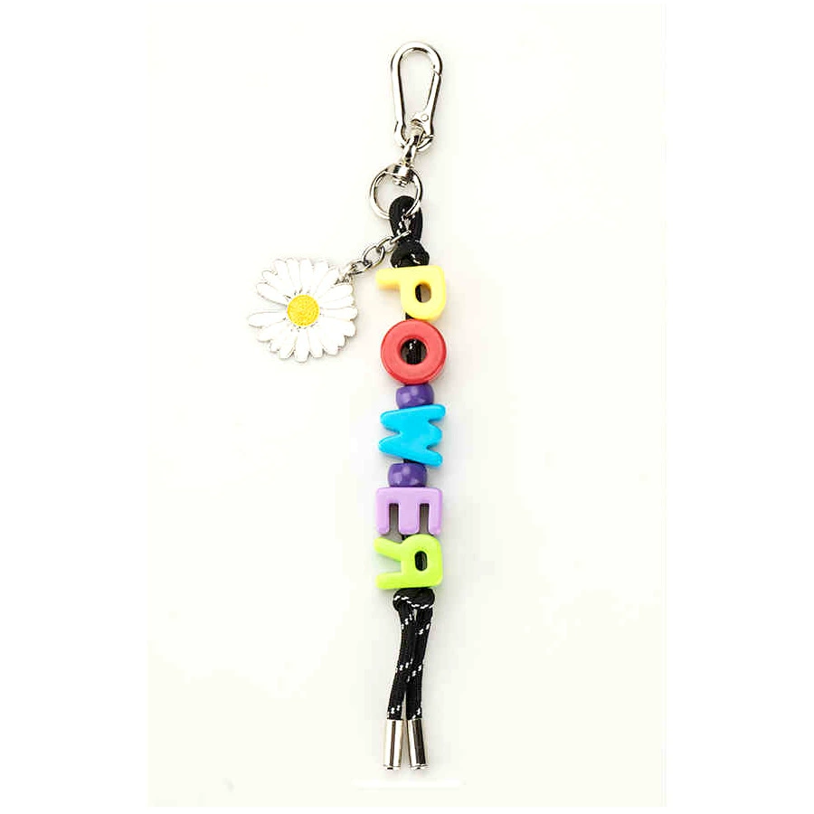 power dopamine colorful beads letter string charm cute miu style G-Dragon small daisy knitted hanging decoration