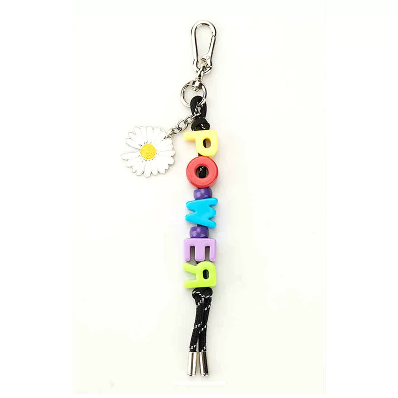 power dopamine colorful beads letter string charm cute miu style G-Dragon small daisy knitted hanging decoration