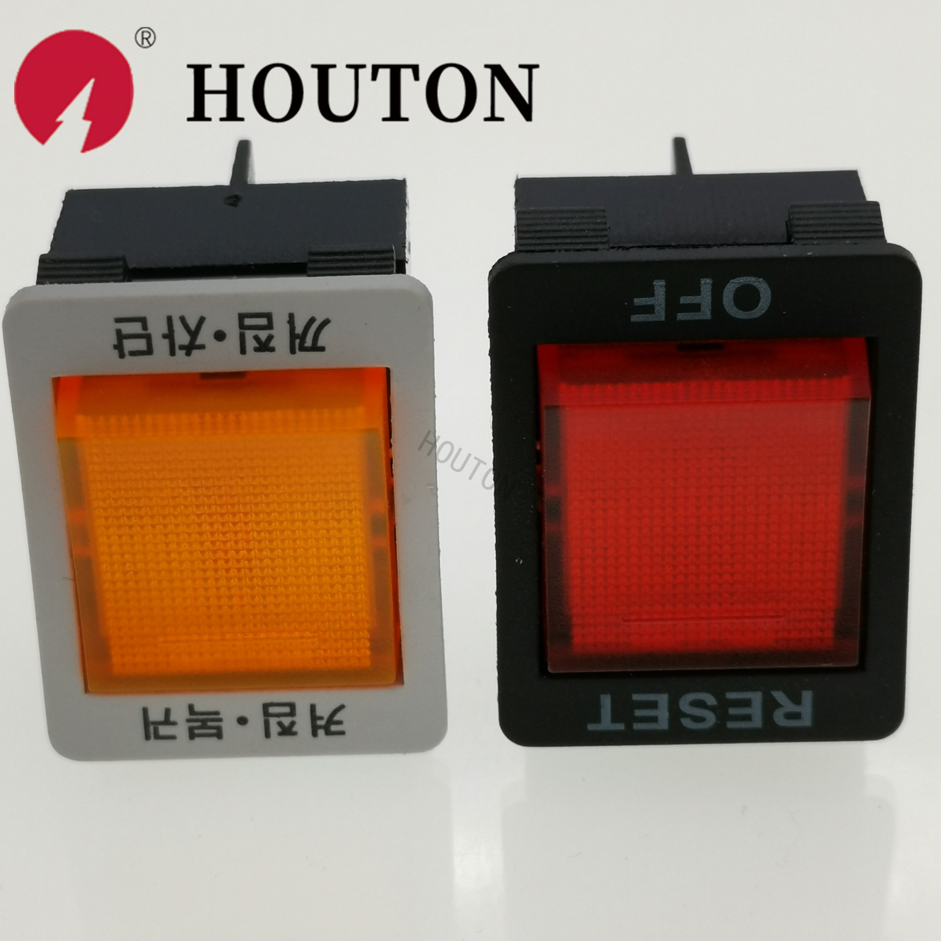 过载保护器船型开关10A250V 过流保护开关二合一带灯翘板125V