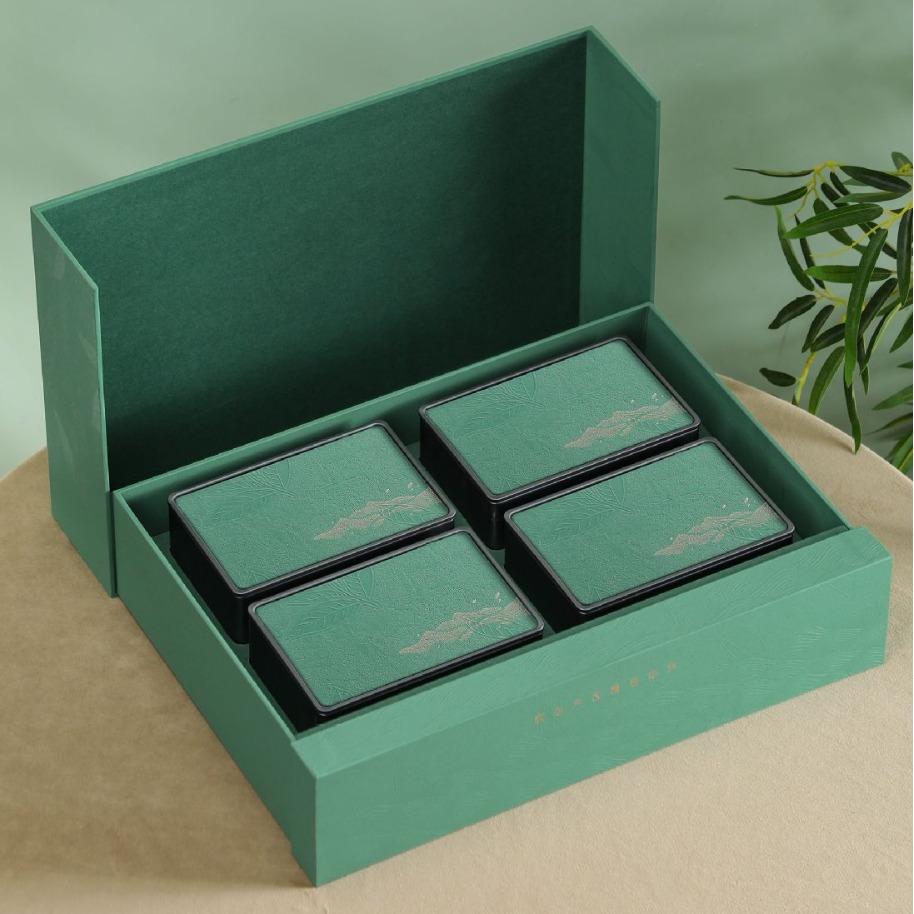 2024新款绿茶通用茶叶包装盒空礼盒汉中仙毫半斤一斤茶叶礼盒空盒