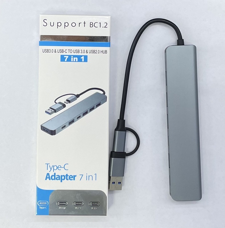 USB Type-c ドッキング ステーション ダブルヘッド ハブ 7/8 イン 1 ノートブック携帯電話コンピュータ コンバータ拡張ハブ|undefined