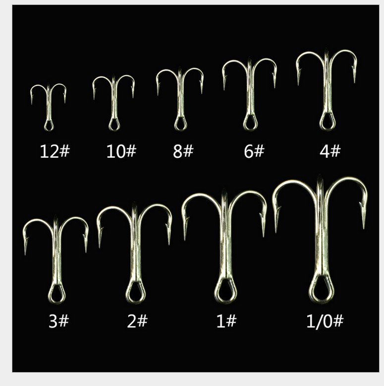 鱼钩现货供应有倒刺高碳钢圆体锚钩三本钩三爪锚钩鱼钩批发