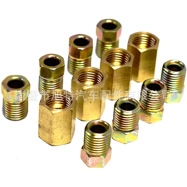 Brake Line Fitting Set 2 Set Combo Pack (Contains 8 Pipe Fittings, 16 Nuts)