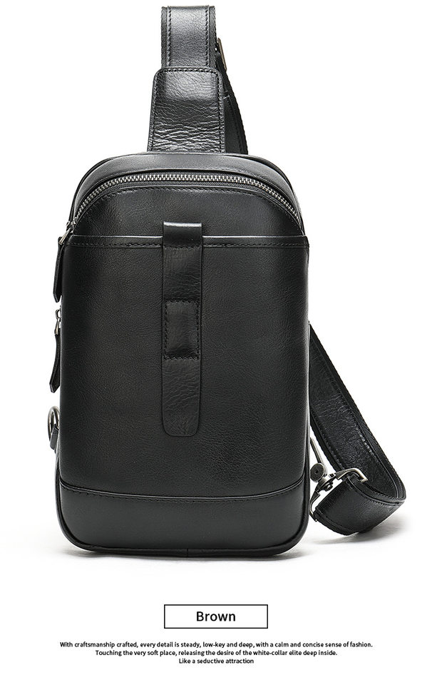 Túi đeo chéo nam đeo ngực da bò lớp đầu 17×5×30,5 cm — 20202 màu đen, 698 màu đen, Cà phê 698, 9011 màu đen chi tiết 17