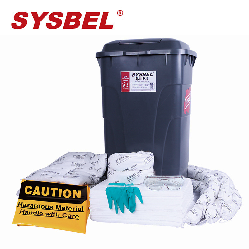 吸油棉 移动式防溢泄漏应急处理桶套装(油类专用)