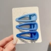 Blue hairgrip drop-shaped, set, gradient, 3 pieces