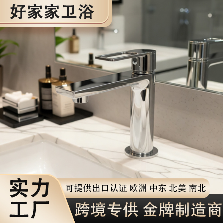 Washbasin Faucet Hotel Faucet Household Hot and Cold Bathroom Surface Copper Cross-Border Export Faucet