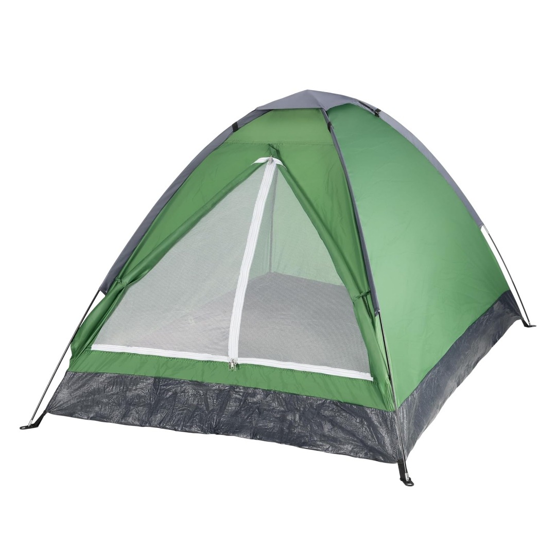 Carpa de exterior transfronteriza de Amazon para picnics, ocio, viajes en RV, camping, con postes de soporte, protección solar para dos personas.