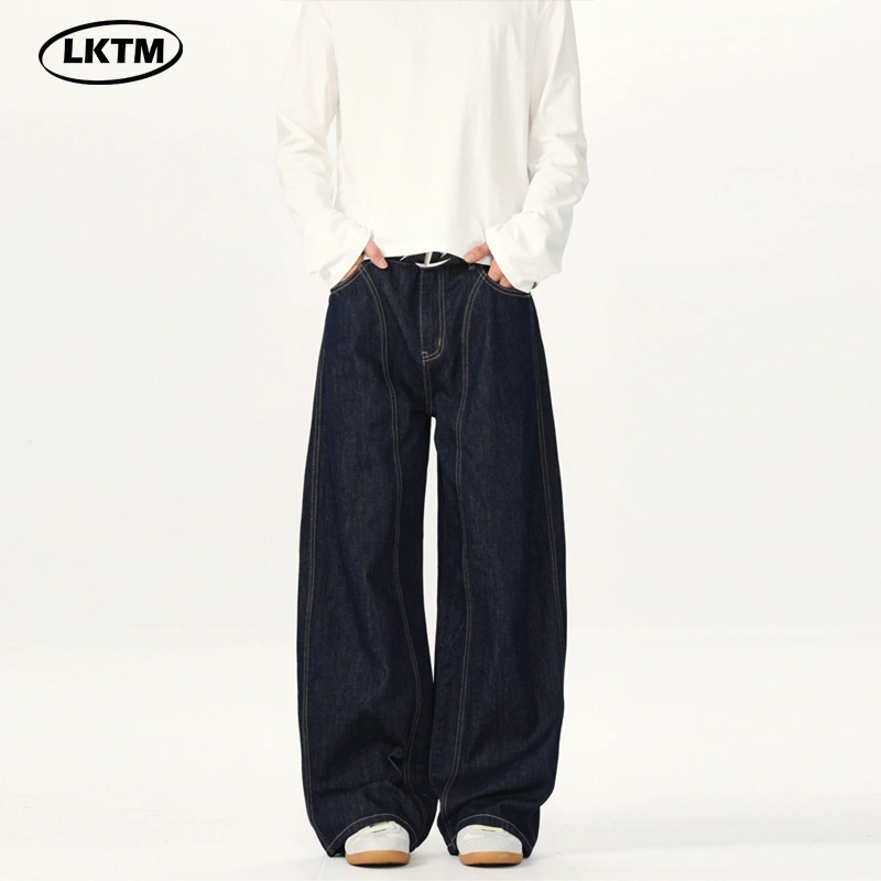 LKTM Men # американский минималистский оригинальный бычий цвет джинсы ятаган для мужчин и женщин