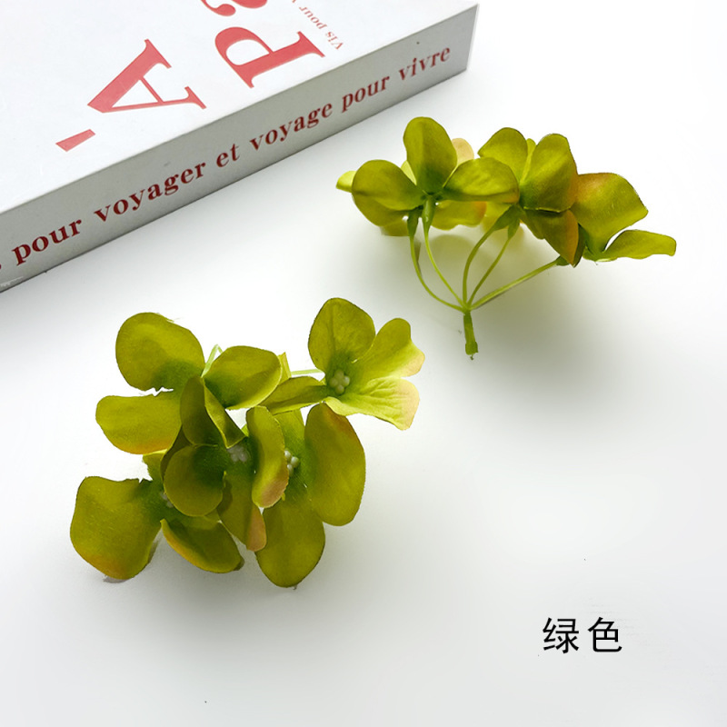 シミュレーション5フォークアジサイ串diyヘアピン頭飾りアクセサリー花球礼箱装飾造花撮影道具置物|undefined