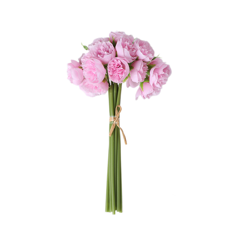 27 simulación casera con flores de té rosa flores falsas ramo de flores de alto nivel de diseño de escena realista