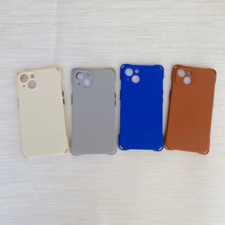 iphone14promax纯色四角开孔手机壳 苹果13pro全包极简12防摔适用