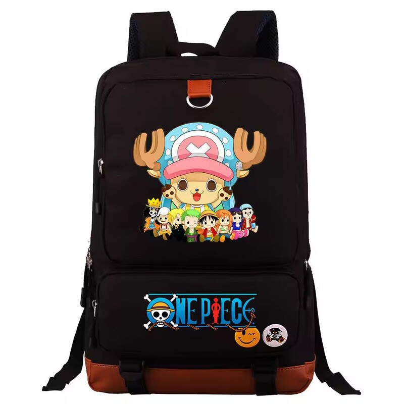 Anime One Piece Luffy Printed Unisex Backpack College Student Travel Bag Student Teenager Laptop Bag