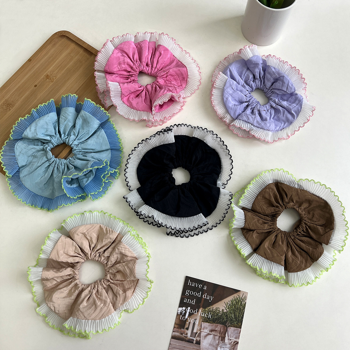 20g Weight Hair Tie Hair Accessories Type Sweet Women's Colorful Cloth Hair Tie