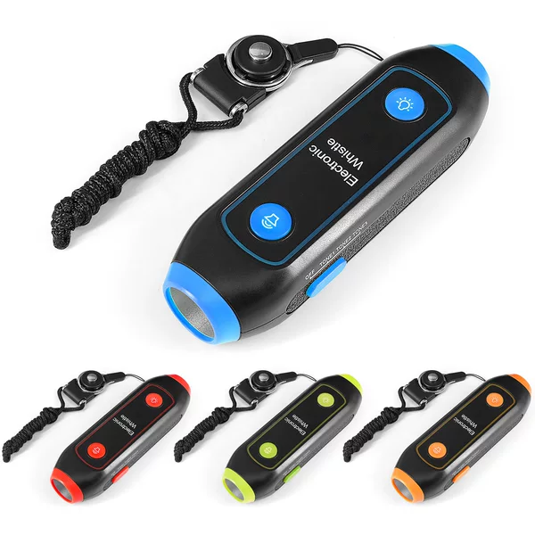 Referee Electronic Whistle, with Sos Light Flashlight Emergency Whistle, Suitable for Security Whistle. with Lanyard