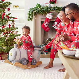跨境圣诞亲子装家庭套装卡通印花家居服新款Christmas pajama set
