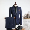 Tibetan blue single buckle (suit+trousers)