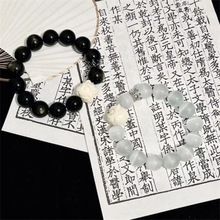 新款国潮醒狮手链玻璃手串吉祥如意爆款男女款潮流送情侣礼物批发