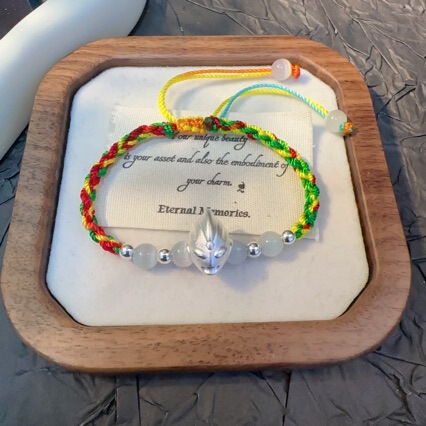 S999 Foot Silver Ultraman Bracelet Original Design Hand-woven Hand Rope Children's Little Boy Baby Birthday Gift