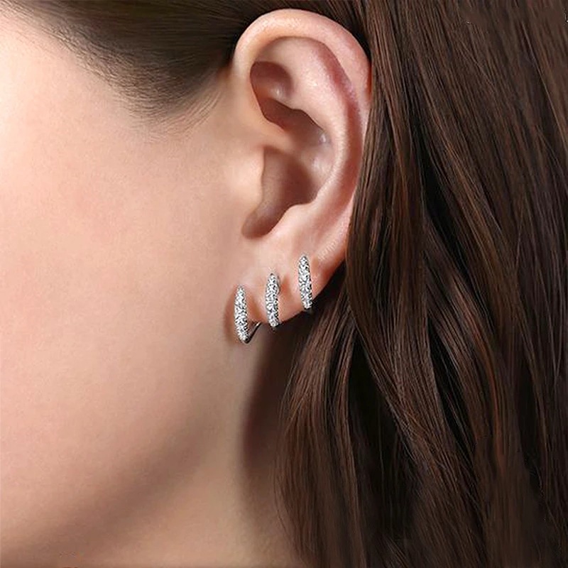 1 Pair Fashion Solid Color Alloy Plating Inlay Artificial Diamond Womenu0027S Ear Studs