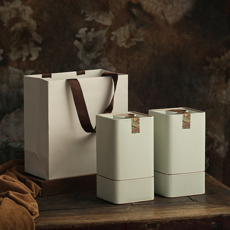 té vacío lata de hierro té blanco retro té verde general caja de regalo vacío caja de embalaje de té a granel árbol antiguo Dianhong Pu 'er caja de té