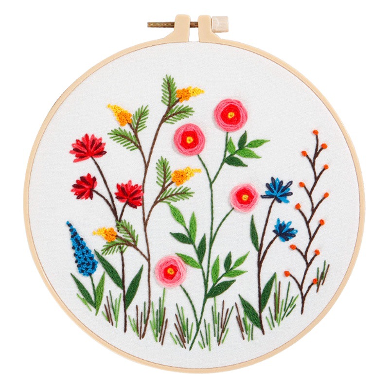 Nuevo original DIY bordado hecho a mano paquete de material fragante flores y Europea simple traje costura