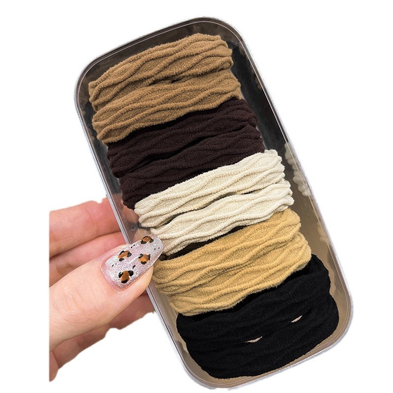 Otoño e invierno, Maillard, lazo para el cabello sin costuras para niños, accesorios para el cabello de cola de caballo de alta calidad, alta elasticidad, no daña el cabello, cuerda para la cabeza de goma