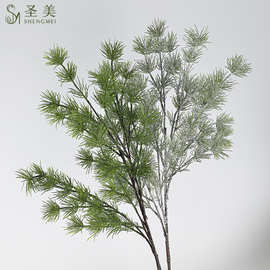 仿真白皮松永生装饰松树枝马尾松绿植华山松松针场景布置摄影道具