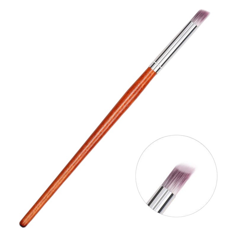 Manicura fototerapia de uñas pegamento de aceite gradiente pluma flor gradiente pluma sello pluma DIY oblicua cepillo varilla de madera roja