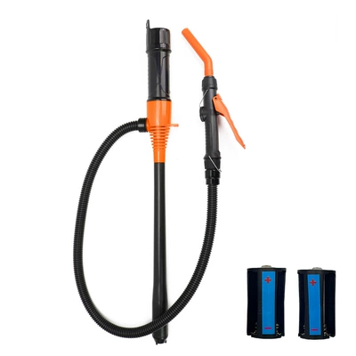 Kempinq və səyahət electric oil suction pipe, self-priming - orange-upgraded-version-large-flow-controllable-black-hose