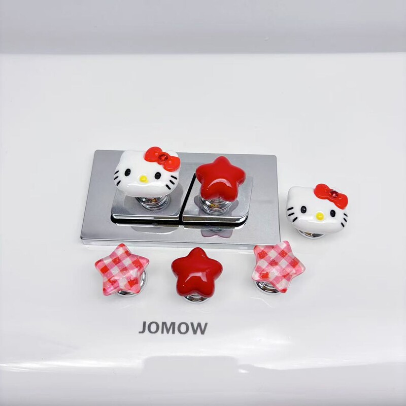 Cute Kt Toilet Press Nail Manicure Special Creative Bathroom Button Flush Tank Auxiliary Button