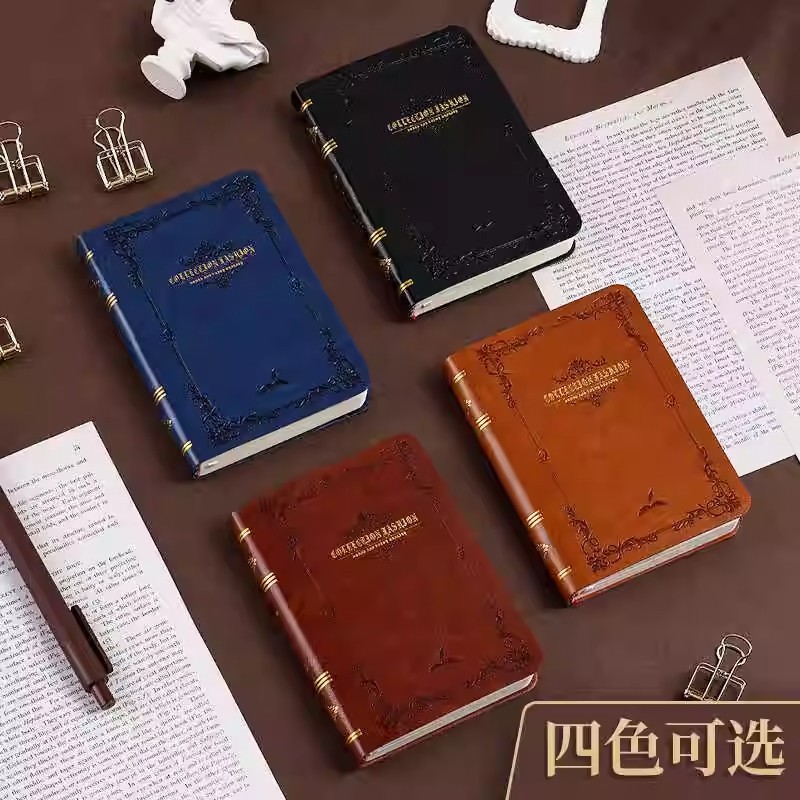 A7 pequeño cuaderno portátil portátil mini cuaderno de mano portátil a6 cuaderno de notas de negocios logotipo retro