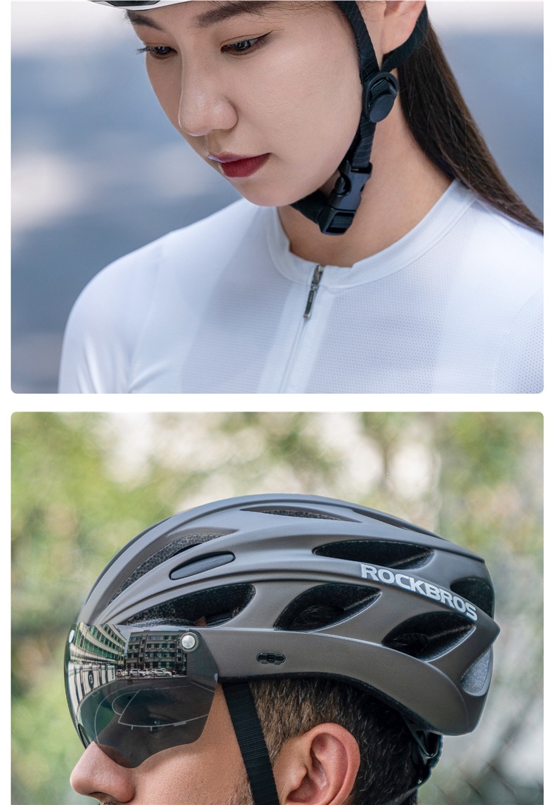 Rock Brothers cycling helmet for men, bicycle helmet for women, teenagers, mountain and road bikes, children's safety helmet equipment
