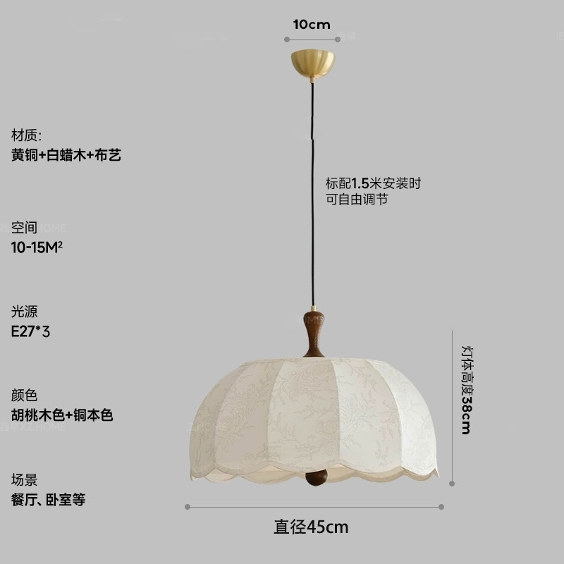 Estilo retro dormitorio francés tela araña patrón restaurante antiguo bar Nanyang madera maciza habitación romántica lámpara principal