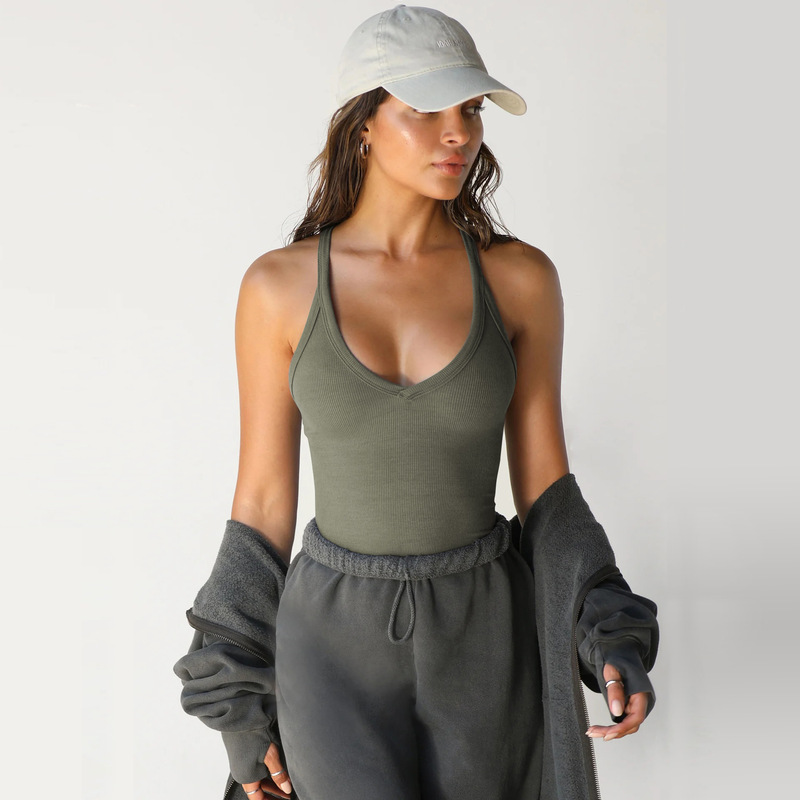 New Knitted Vest European and American Women's Fashion Sexy Slim-Fit Bm Top Trendy Brand Inner Wear Vest New Knitted Vest European and American Women's Fashion Sexy Slim-Fit Bm Top Trendy Brand Inner Wear Vest