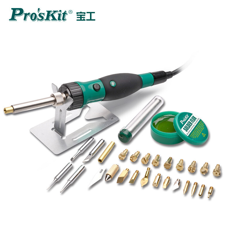 宝工SI-137H双功率雕刻烙铁 木工雕 烙画烙铁笔套装29件组20W