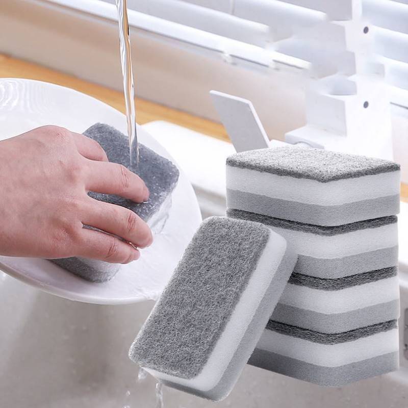 Triple Diwaing Sponge Dicloth Dicloth Kchen Cleaning Bru Pot