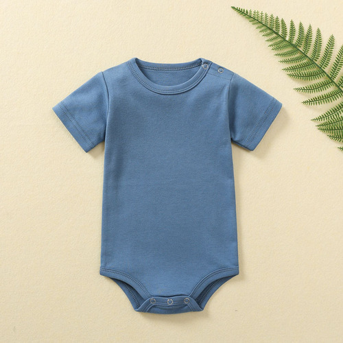 ins Newborn Baby Clothes Summer One-piece Clothes Triangle Harness Men and Women Baby Summer Romper Short Sleeves