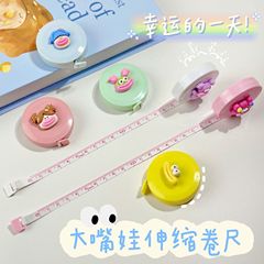 ins cross-border girl heart cartoon pull ruler portable tape measure to measure clothes waist measurements ruler portable soft ruler 1.5 meters