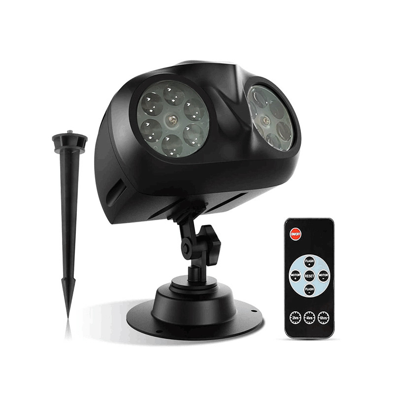 圣誕燈貓頭鷹高亮度外形雙筒遙控戶外草坪跨境投影菲林圖案雪花燈