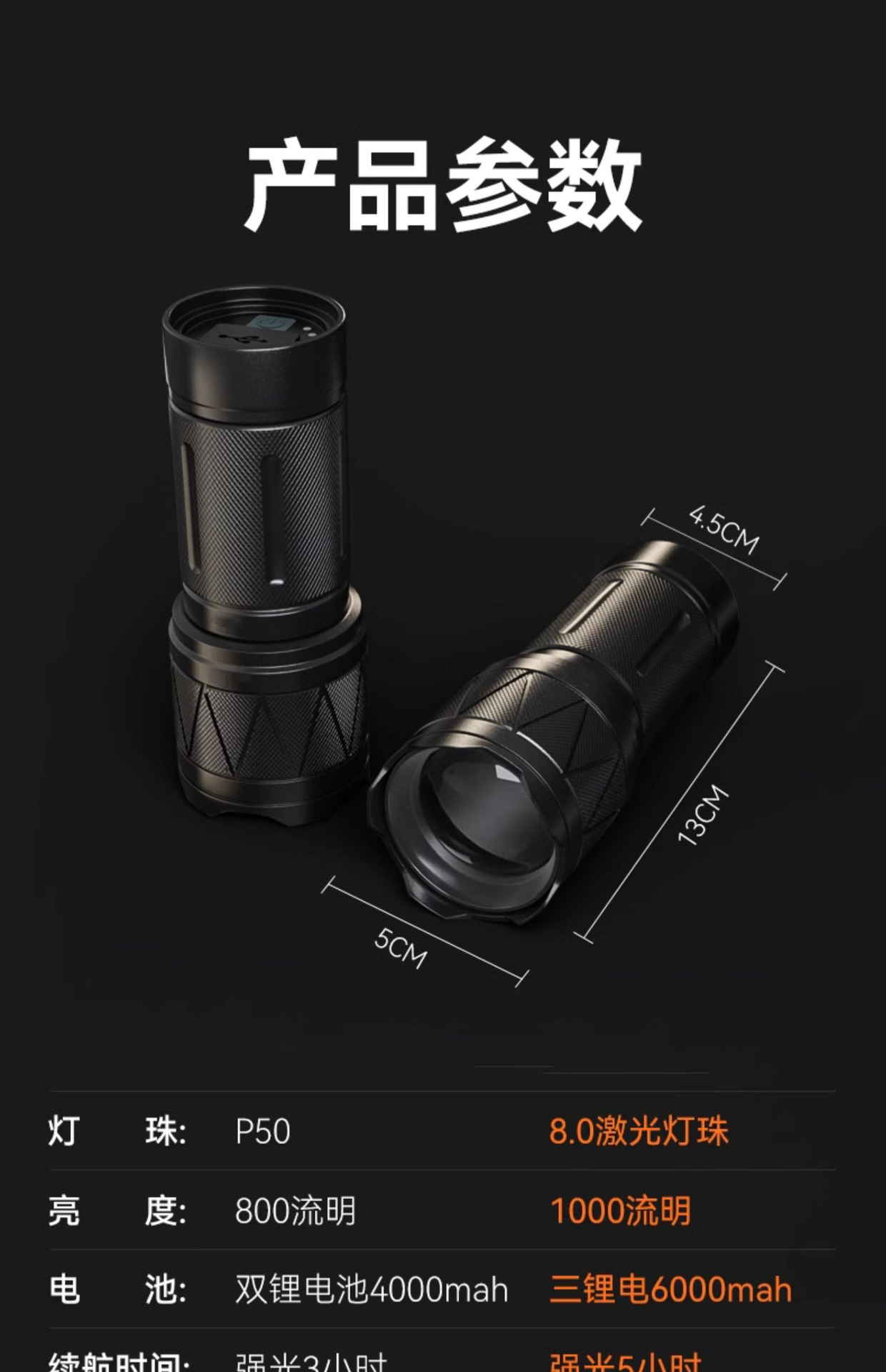 Pathfinder Bee G85 Super Bright Flashlight Strong Light Charging Outdoor Small Portable Long-range Long-range Zoom Home