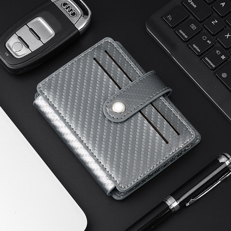 Nueva bolsa de tarjetas de negocios de fibra de carbono para hombres, cartera de tarjetas ultrafina, cartera de cambio, bolsa de tarjetas de moda