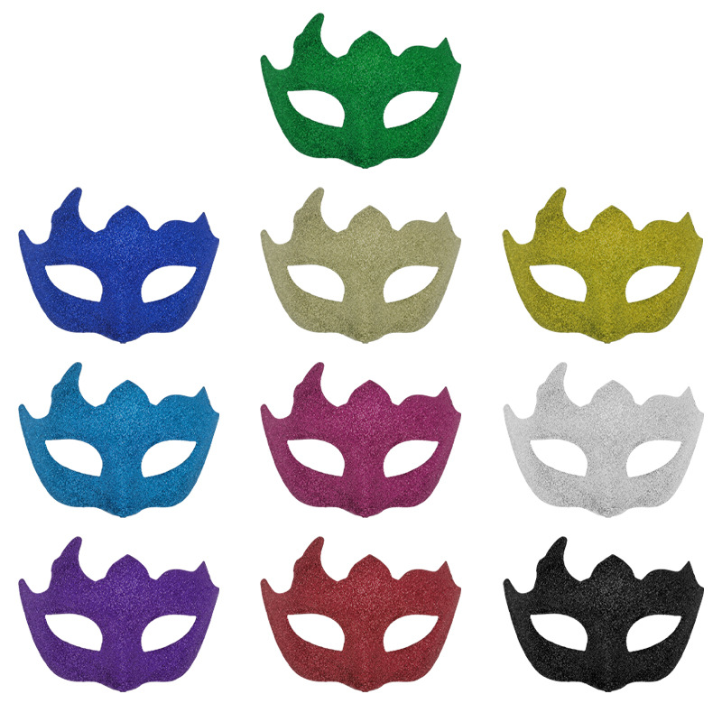 Nuevo carnaval polvo brillante máscara de bar de fiesta maquillaje polvo de oro maquillaje decoración máscara de mitad de cara