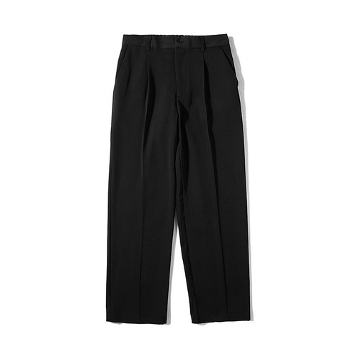 Men's Hong Kong Style Casual Floor-Length Pants - Spring and Summer New Straight Leg Pants - Fashionable and Versatile Loose Sports Pants with Vertical Sense