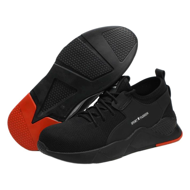 Обувь для охраны труда Защита от ударов и пирсинга, трансграничная защитная обувь со стальным носком, дышащая износостойкая летняя рабочая обувь, Мужская защитная обувь с защитой от ударов