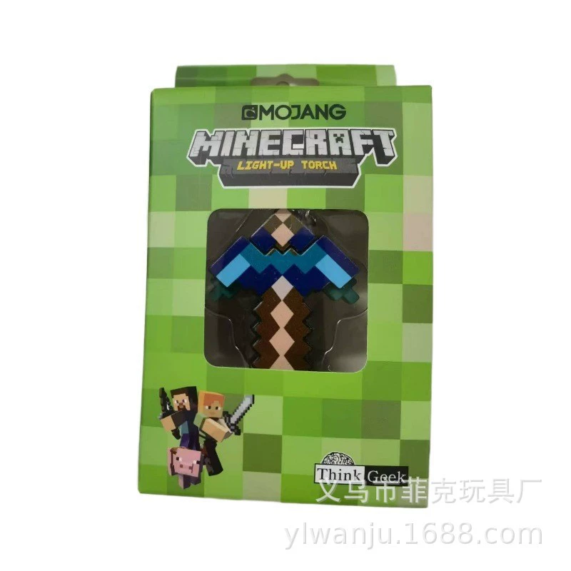 Брелок-фонарик Minecraft, светящаяся модель фонарика, подвеска для сумки, миниатюрный